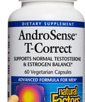 Natural Factors AndroSense TCorrect Supports Mens Hormonal Metabolism with Milk Thistle Turmeric and Lycopene 60 Capsules 30 Servings