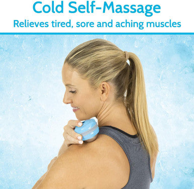 Arctic Flex Cold Massage Roller Ball (2 Pack) - Cryoball Massage Hand Ice Ball - Sore Muscle Cold Therapy - Deep Tissue Depuffer Pain Relief - Jaw Eye Ice Depuffing Tool For Migraine, Injury, Foot
