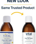 Vital Nutrients - Ultra Pure Fish Oil 1400 (Pharmaceutical Grade) - Deep Sea Liquid Fish Oil Cardiovascular Support Natural Lemon Flavor - 200 ml per Bottle
