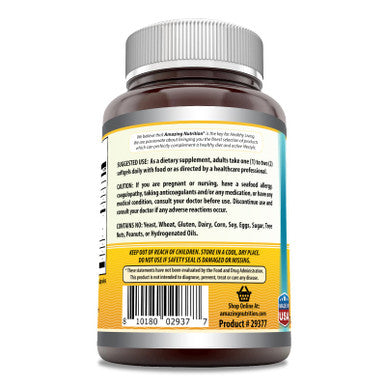 Amazing Norwegian Cod Liver Oil 1250 Mg Supplement (Lemon 120 Count)