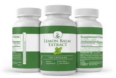 PURE ORIGINAL INGREDIENTS Lemon Balm Extract, (100 Capsules) Always Pure, No Additives Or Fillers, Lab Verified
