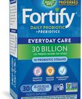 Natures Way Fortify Daily Probiotic for Adults, 30 Billion Live Cultures, 10 Strains, Prebiotics, 30 Capsules
