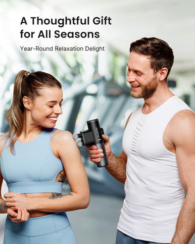 Renpho Duo Mini Massage Gun With Double Heads, Fsa Hsa Eligible Deep Tissue Percussion Massager For Travel Use, Silicone Casings 3 Modes With Seamless Speed Handheld Massage Gun, Valentines Day Gift