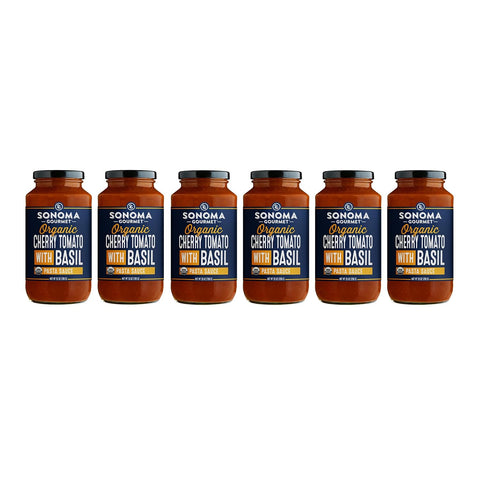 Sonoma Gourmet Seven Veggie Pasta Sauce | Vegan, USDA Organic, Non-GMO, Gluten-Free and No Sugar Added | Made With Fresh Ingredients | 25 Ounce Jars (Pack of 4)