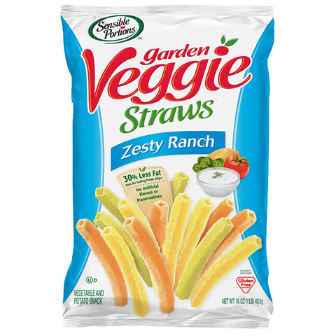 Sensible Portions Garden Veggie Straws Sea Salt 16 Oz (Pack of 6)