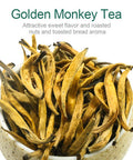 Fullchea - Imperial Golden Monkey Tea - Yunnan Black Tea Loose Leaf - Chinese Yunnan Pure Gold Tea - Naturally with Roasted Nuts Flavor - Health Tea - 4oz / 113g