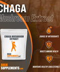 BulkSupplements Chaga Mushroom Extract Powder - Mushroom Supplement, from Chaga Mushrooms - 1000mg of Chaga Powder Extract , (500 Grams - 1.1 lbs)