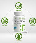 Deal Supplement Citicoline CDP Choline 1000mg Per Serving 120 Capsules Extra Strength Choline Supplements Nootropic B Vitamin Properties Promotes Brain Health Memory & Focus Non-GMO