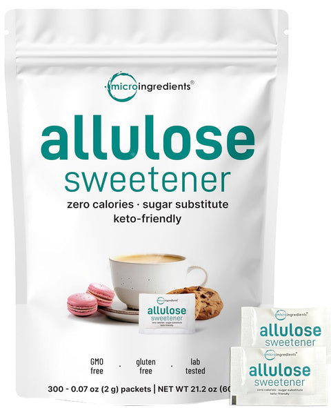 Allulose Sweetener, 3 Pounds (48 Ounces), Zero Calorie, Plant Based Sugar Alternative, No After Taste, Best for Coffee, Drinks, Tea, Cooking and Baking, Keto Diet and Vegan Friendly