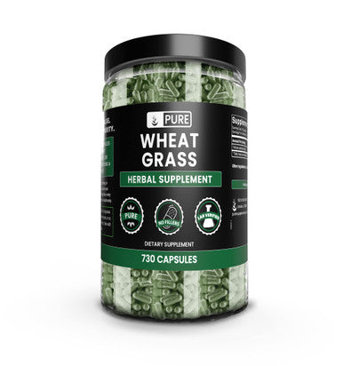 PURE ORIGINAL INGREDIENTS Wheat Grass (730 Capsules) No Magnesium Or Rice Fillers, Always Pure, Lab Verified