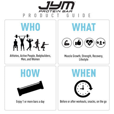 JYM Supplement Science Protein Bar Chocolate Chip Cookie Dough Macro Friendly Guilt Free Snack For Men & Women