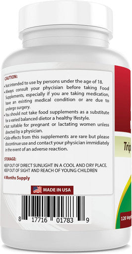 Best Naturals L-Arginine NO Booster Triple Strength 1300 mg Serving 120 Veg Capsules (120 Count (Pack of 3))