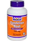 Now Foods, Dandelion Root 500 mg 100 Vegan Capsules Gluten Free Soy Free