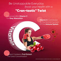 Weightworld Cranberry Capsules High Strength 50000mg per 2 Capsules - 180 Vegan Capsules with Vitamin C - Alternative to Cranberry Tablets - Easy to Swallow - Concentrated Cranberry Supplements for Women & Men