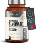 Vitabright Chelated Magnesium Glycinate 300mg Elemental Magnesium (1500mg Magnesium Bisglycinate) 180 Magnesium Capsules x2 Day High Strength Magnesium Supplements for Sleep VitaBright Pure Magnesium Glycinate