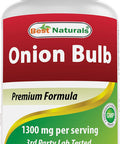 Best Naturals Onion Dried Bulb 1300mg per Serving - 60 Capsules - Also Called (Allium Cepa)
