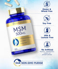 Carlyle Msm Supplement | 500Mg | 200 Capsules | Non-Gmo, And Gluten Free Formula | Methylsulfonylmethane