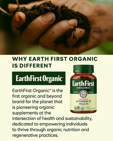 Earthfirst Organic Once Daily Multivitamin For Women 50+ Supports Bone Strength Energy And Heart Health 30 Count