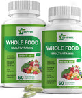 Multivitamins For Men 50 Plus, Whole Food Multivitamin Organic Based Superfoods Supplement For Men 50+ For Brain, Heart And Eye Health, Improve Digestion & Prostate Health, 120 Capsules