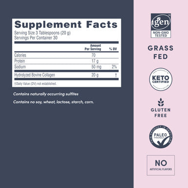 Neocell Super Collagen Peptides 20G Collagen Peptides Per Serving Gluten Free Keto Friendly Non-Gmo Grass Fed Healthy Hair Skin Nails And Joints Unflavored Powder 21.2 Oz. 1 Canister