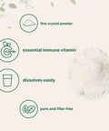 Micro Ingredients Pure Vitamin C Crystal Powder (Water Soluble Vitamin C 1000mg Per Serving) 1 KG (2.2 Pounds) Immune Vitamins and Strong Antioxidant Pure Ascorbic Acid Powder Supplement
