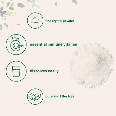 Micro Ingredients Pure Vitamin C Crystal Powder (Water Soluble Vitamin C 1000mg Per Serving) 1 KG (2.2 Pounds) Immune Vitamins and Strong Antioxidant Pure Ascorbic Acid Powder Supplement