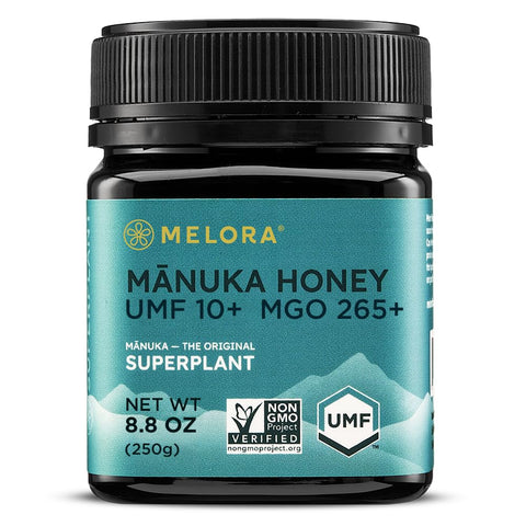 Melora Raw Manuka Honey from New Zealand | UMF 15+ | MGO 525+ | 8.8 Oz Jar | Safe for Skin Care | Edible & Healthy Sugar Alternative | Traceable from Hive to Hand Manuka Honey