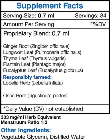 Secrets of the Tribe - Respiratory, Respiratory Health Formula, Herbal Supplement Blend Drops Alcohol-Free Liquid Extract (2 fl oz)