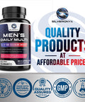Multivitamin for Men Vitamin A C D E Zinc Calcium Multivitamins for Immune Health Support Vitamin B12 Men's Daily Multivitamin Supplement Capsules NonGMO Mens Multi Vitamins 60 Capsules