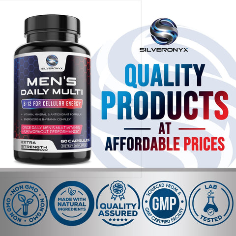 Multivitamin for Men Vitamin A C D E Zinc Calcium Multivitamins for Immune Health Support Vitamin B12 Men's Daily Multivitamin Supplement Capsules NonGMO Mens Multi Vitamins 60 Capsules