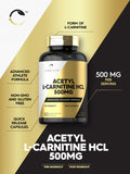 Carlyle Acetyl L-Carnitine Hcl | 500Mg | 180 Count | Non- Gmo And Gluten Free Supplement
