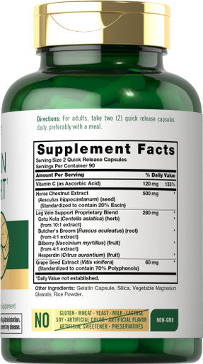 Carlyle Leg Vein Supplement | 180 Capsules | Supports Healthy Vein Function | Non-Gmo, Gluten Free