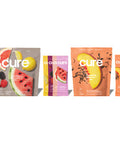 Cure Hydrating Electrolyte Mix | Electrolyte Powder for Dehydration Relief and Energy | Made with Coconut Water | No Added Sugar | Vegan | Paleo Friendly | Variety + Peach Bundle | 42 Packets
