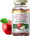 Carlyle Organic Apple Cider Vinegar Gummies | 120 Count | USDA Organic | Vegan Non-GMO & Gluten- ACV Gummies | Apple Flavor