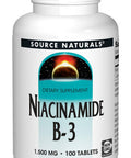 Source s Niacinamide B-3, 1500 mg Dietary Supplement - 100 Tablets
