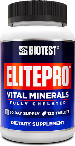 Biotest Elitepro Minerals - Magnesium Glycinate & Zinc Arginate For Immunity, Recovery & Metabolic Support - 30-Day Supply, 120 Tablets