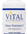 Vital Nutrients OsteoNutrients II with Vitamin K27 Bone Support Formula with Boron Gluten 240 Vegetarian Capsules per Bottle