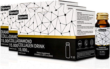 Sipnutri Diamond Collagen Drink 15000 mg and Liquid Korean Panax Ginseng Extract 3000 mg