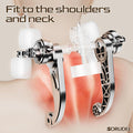 Neck Massager Roller With Heat Shiatsu Deep Tissue Kneading Massager Neck And Back Massager For Mom Dad Christmas Off White