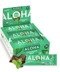 ALOHA Organic Plant Based Protein Bars Chocolate Mint 1.98 Oz (Pack of 12)