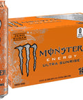 Monster Energy Ultra Sunrise, Sugar Free Energy Drink, 16 Fl Oz | Pack of 15