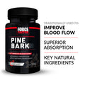 Force Factor Pine Bark Extract, Traditionally Used to Support Nitric Oxide Production, Enhance Flow and Circulation, Made with Key Ingredients, Superior Absorption, Black, 30 Count