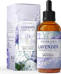 Asakuki Lavender Essential Oil 100Ml, Natural Therapeutic Grade, Aromatherapy Oil Lavender For Better Sleep, Health Care, Relaxation, Ideal For Humidifier, Diffuser & Wellness
