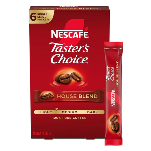 Nescafe Taster's Choice, House Blend Instant Coffee Single Serve Sticks, 18 Count