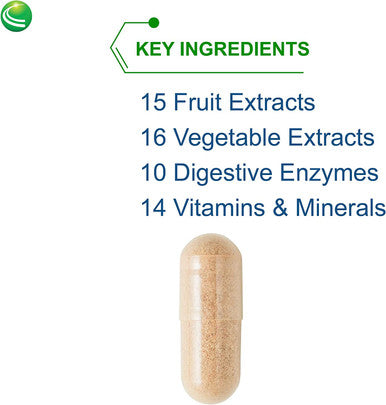 Nutra BioGenesis - MultiGreens - Multivitamin Superfood Green Supplement - 180 Capsules