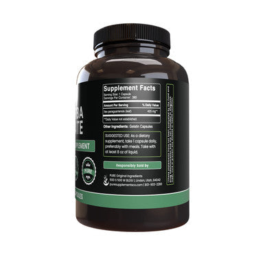 PURE ORIGINAL INGREDIENTS Yerba Mate (365 Capsules), No Magnesium Or Rice Fillers, Always Pure, Lab Verified
