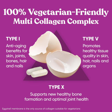 Eu Natural Move & Glow Collagen Pills for Women & Men Vegetarian Multi-Collagen (Type I-V-X) with 9 Plant-based Superfoods for Skin Health & Joint Support Biotin Vitamin C Vitamin E 60 Vegetarian Capsules