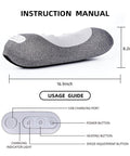 Mustools 2-In-1 Neck & Lumbar Massager Pillow With Heat For Office Chair 3D Rotating Massage Nodes Memory Foam Back Support For Posture Correction Pain Relief & Relaxation At Home Office Travel