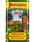 Partanna Organic Unfiltered Extra Virgin Olive Oil - Premium Organic Castelvetrano Oil Harvested in Sicily - Pure Authentic Italian - Monovarietal - Rich in Flavor and Tradition - 101oz (3 liter) Tin