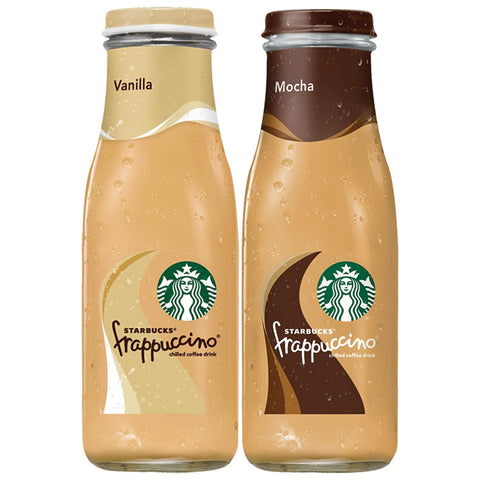 Starbucks Frappuccino, Vanilla Iced Coffee Drink, 9.5oz Bottles (4 Pack)